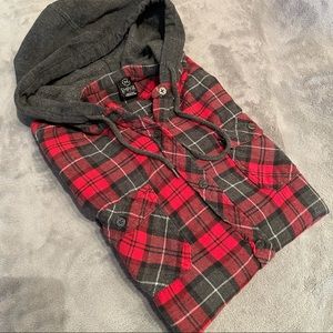 Empyre Hooded Red Flannel Size Medium